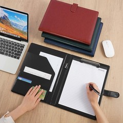 Faux Leather Portfolio with Clipboard – A4/Letter Size Legal Pad Holder, Resu…