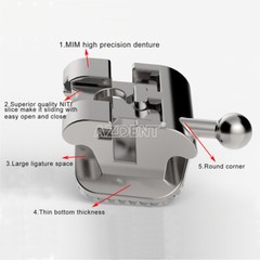 Dental Orthodontic Self Ligating Brackets Active Passive Roth MBT 022 Hooks 345