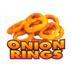 Food Truck Decals Onion Rings Style B Restaurant & Food Concession Sign Orange