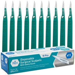 MED PRIDE 10-Pack Sterile Disposable 10 Count(Pack of 1), Stainless-steel