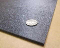 Black ABS Sheet 1/8″ (.125″) X 12″ X 12″ Haircell Textured One Side, 1 Units