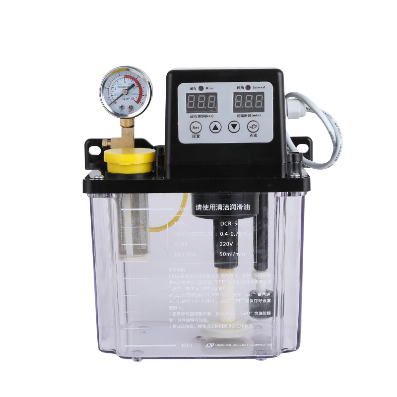 Automatic CNC Lube Oil Pump 1L/2L Lubricant Pump Electromagnetic Lubrication US