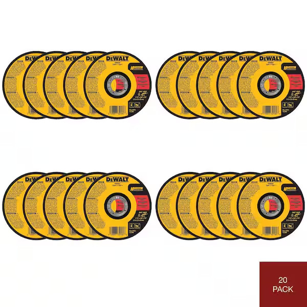DEWALT 4-1/2 In. X 0.045 In. X 7/8 In. Metal and Stainless Cutting Wheel 20-Pack