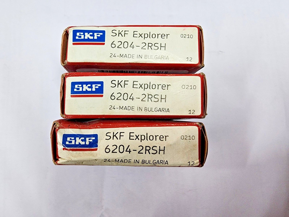 6204 2RSH Radial Ball Bearing NEW SKF BULGARIA BOX PACK 20x47x14mm 62042RS LOT 3