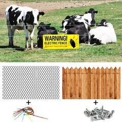 Blulu 8 Pack Metal Electric Fence Warning Signs 10 x 4 Inches Reflective Alum…