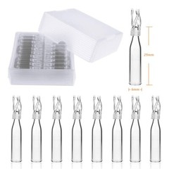 1000PCS 2ml Clear/Amber Vials+Screw Caps PTFE w/Writing Area+250uL Vials Inserts