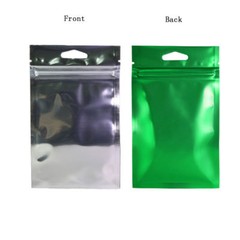 Multi-Size Glossy Clear Front Matte Color Back Foil Zip Lock Bag w/ Hang Hole M