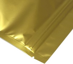 Stand-Up Resealable QuickQlick™ Bags (10x15cm (3×4″), Gold 100 pcs