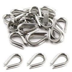 M5 Stainless Steel Thimble for 5/32″ – 3/16″ Dia Wire Rope Cable Thimbles -20Pcs