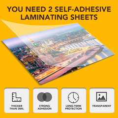 25 Pack Self Adhesive Laminating Sheets, 9 X 12 Inch, Clear Sticker Laminate ..