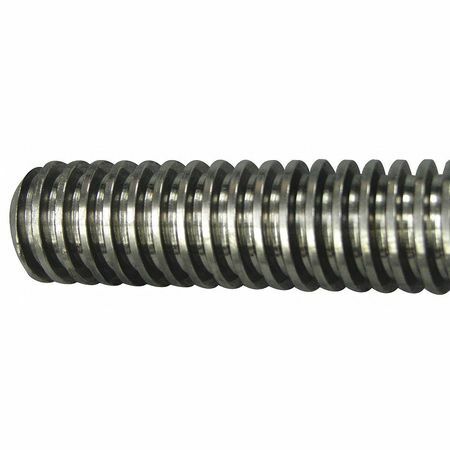 Zoro Select 44940 6′ Plain Low Carbon Steel Acme 1″-5 Threaded Rod