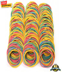 100 pcs Multicolor Rubber Bands 38mm Elastic Bands for Office & School