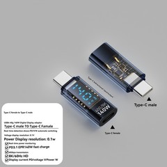 USB C Adapter LED Wattage Display 140W 40Gbps 8K USB C Extension PD3.1 Type4454