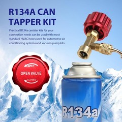R134a Can Tap Kit – 4 PCS Self-Sealing Taps with Tank Adapter & Quick Coupler