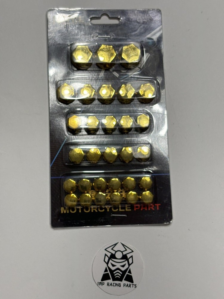 SCOOTER MOTORCYCLE 30PCS SCREW CAP COVER GOLD