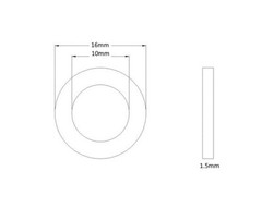 10pc M10 10mm x 16mm x 1.5mm Copper Crush Washer Seal Oil Gasket Banjo Bolt ATV
