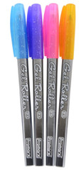 Promarx Gel Roller EFX Pens Pack of 4 ~ Blue Purple Pink Orange