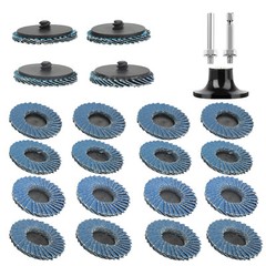 20pcs 2inch Flat Flap Disc Roll Lock Sanding Grinding Wheels 40 60 80 120 Grit