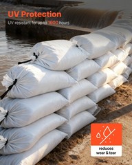 VEVOR Sandbags 50-1000 Pack 16 x 26 in Empty Heavy Duty Sand Bags 50lb Capacity
