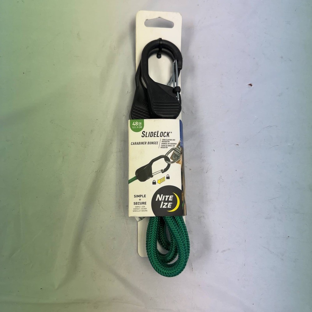 Nite Ize BSL48-17-R3 SlideLock Carabiner Bungee Heavy Duty Adjustable Cord 48″