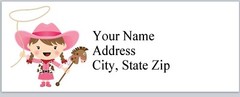 Personalized Address Labels Cowgirl Western (P 111)
