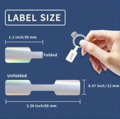 500 Pcs Laser Silver Prism Blank Sticker Roll For Jewelry Label Price Tag NEW
