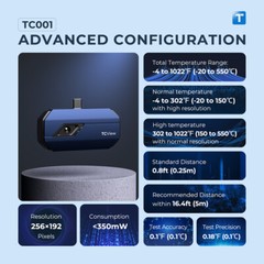 TOPDON TC001 Thermal Imaging Camera 256×192 40mK USB Type C Android OneGrade