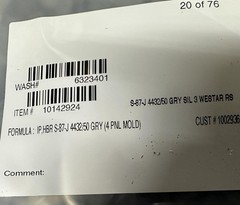 Pack of (2000) West S-87-J Westar Rubber Stoppers Gray 20mm 10142924