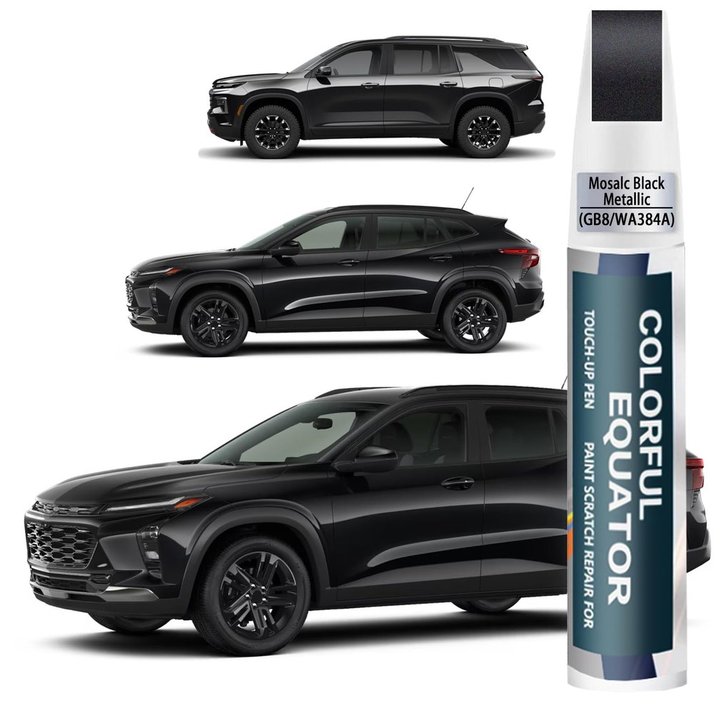 Mosaic Black Metallic Touch Up Paint for Chevrolet, Scratch Repair Pen