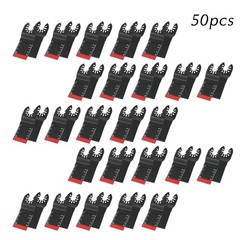 50Pcs Bi-Metal Oscillating Saw Blades 34MM Multi Tool Blades Kit Metal Cutting