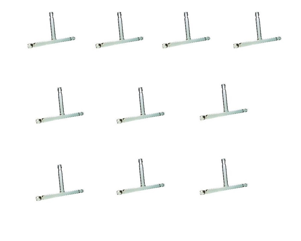 Connecting Tube, Glass, T-Shaped, 8mm, Pack of 10