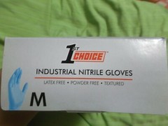 New Box of 100 Blue Nitrile Powder/Latex Free Safety Gloves-Sz Medium-US Seller
