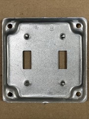 ORBIT 4411, 4″x4″ 1/2″ Raised Two Toggle Switches RS Box Cover 1pc