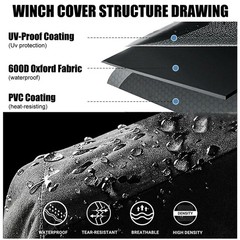 Winch Cover Winch Cover Waterproof Heavy Duty 600D Oxford Fabric Winch Covers