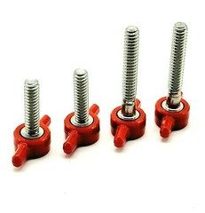 10-24 Thumb Screw T Bolts Red Butterfly Clamping Tee Wing Plastic Knob #10 SS