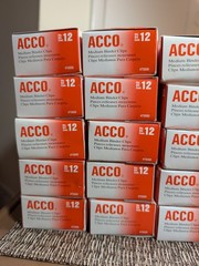 ACCO #72050 Medium Binder Clips, 50 boxes of 12 (600 clips) as one lot