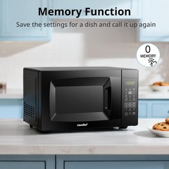 COMFEE’ EM720CPL-PMB 0.7cu.ft 700W Countertop Microwave Oven, ECO Mode, Black