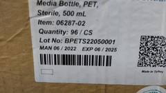 Brand Name 06287-02 96 Pk 500mL Capacity Sterile Media Bottles
