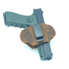 Leather Holster Belt Slide Holster, Genuine Leather Gun Holster for OWB IWB L…