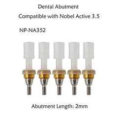 US Nobel Active Locator Overdenture Abutment Narrow Platform NP NA352 & Male Cap
