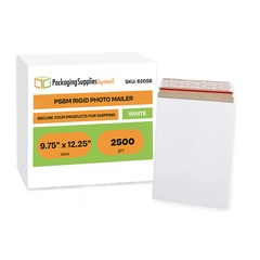 9.75×12.25 White Rigid Photo Document Mailers Cardboard Envelopes 28 pt. 2500