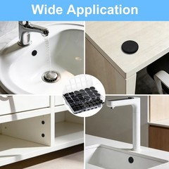 125Pcs Rubber Plugs for Round Holes, Durable and Long Service Life, 8 Black