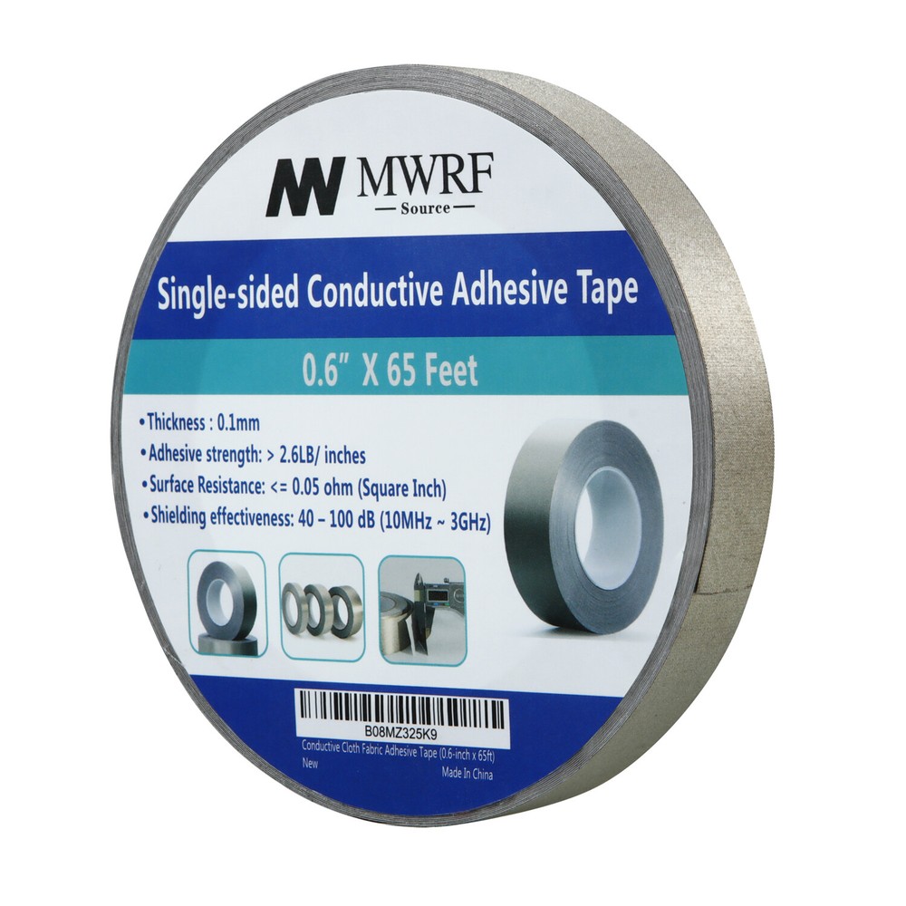 0.6″ X 65′ Conductive Cloth Fabric Adhesive Faraday Tape RF Signal Blocking