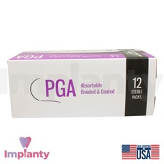 X5 PGA Sutures Absorbable Violet Braided 12 Pcs Sterile Training Thread