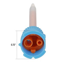 Mixing Tips 10:1 Ratio 2.76” Crown & Bridge Impression, 50pcs Blue/Orange