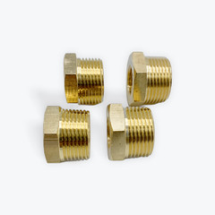 4 Pk Hex Reducer Bushing 1″ Male x 1/2″ Female NPT Adapter Pipe Fitting Brass