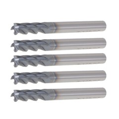 5Pcs 3/16″ 4 Flute Regular Carbide End Mill 2″ Overall Length TiALN COATED