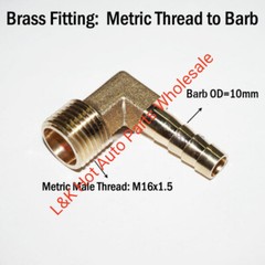 ELBOW Male Thread M16 M16x1.5 Barb 8mm 5/16″ in Hose Fitting Adapter Connector
