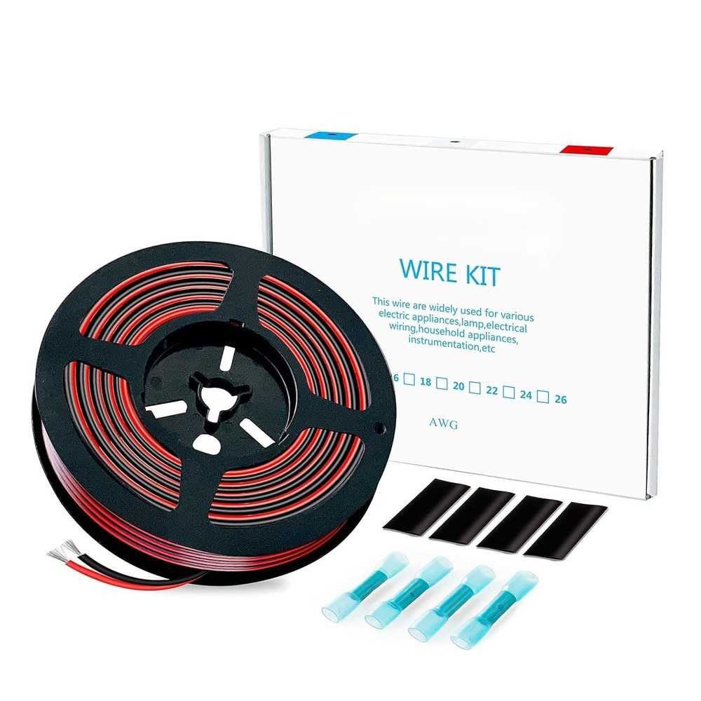16 AWG Silicone Wire-40 Ft Length(20 Ft Black and 20 Ft Red),16 AWG 1.3mm² El…