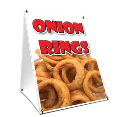 Onion Rings Yard Sign & Stake outdoor plastic coroplast window